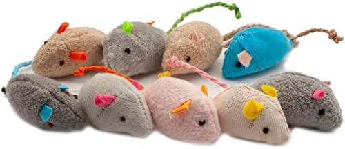 Fashion's Talk Cat Mice Toy 18-Pack Plush Catnip-Filled Mice Toys - Image 6