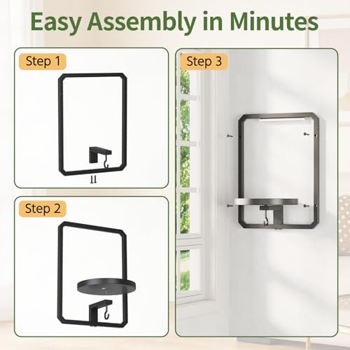 LASZOLA Plant Picture Frame Holder Shelf Wall Window Indoor - Image 4