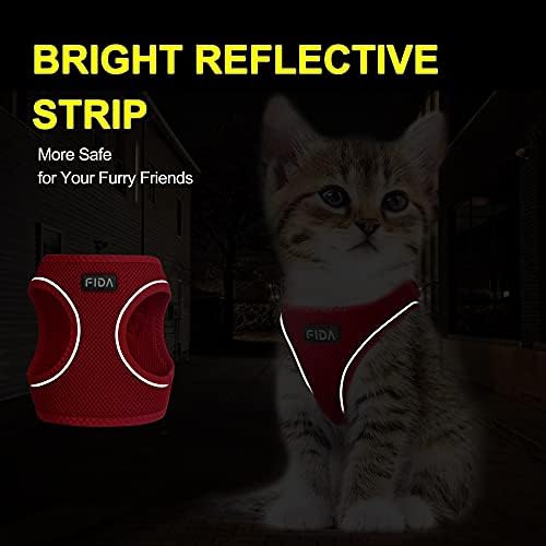 Fida Comfy Dog Harness with Leash, Cat Vest Harness Escape Proof, Breathable - Image 4