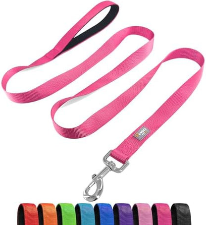 6 FT Reflective Dog Leash for Medium Dogs, Hot Pink by Penseepet