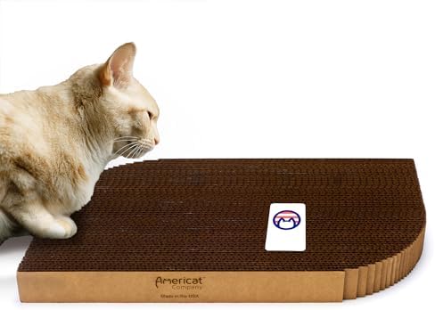 Cat Scratcher by Americat – Made in USA Cardboard Scratching Pad & Lounger – X by AmericatCompany