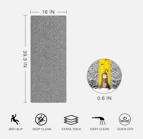 Nonslip Bathtub Mat, Anti Slip Bath Mat 0.6" Extra Thick, Quick Dry Bath Tub - Image 2