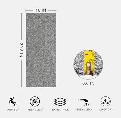 Nonslip Bathtub Mat, Anti Slip Bath Mat 0.6" Extra Thick, Quick Dry Bath Tub - Image 2