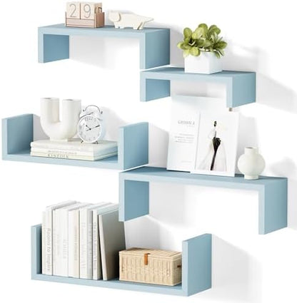 SRIWATANA Blue Floating Shelves by SRIWATANA
