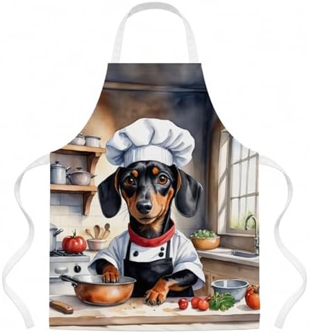 Caroline's Treasures Dachshund The Chef Apron Cooking Kitchen Server Baking by CarolinesTreasures