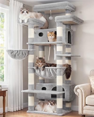 Gitelsnour Cat Tree, Big Condo & Hammock GCT030W by Gitelnour