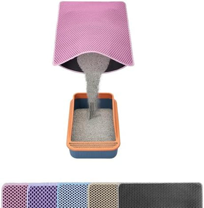 Cat Litter Mats, Cat Litter Box Mat 32"x22", 2 Layer Kitty Litter Mat, by USHARP