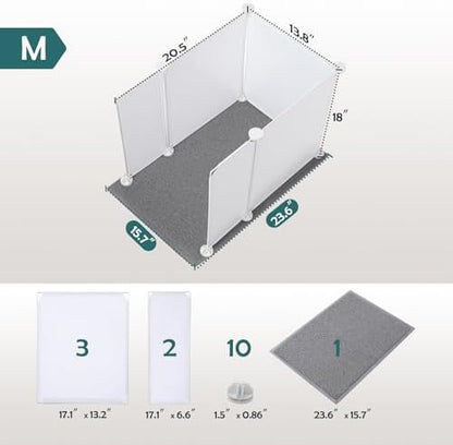 MEEXPAWS Cat Litter Box Enclosure, Splash Guard High Walls - Image 4