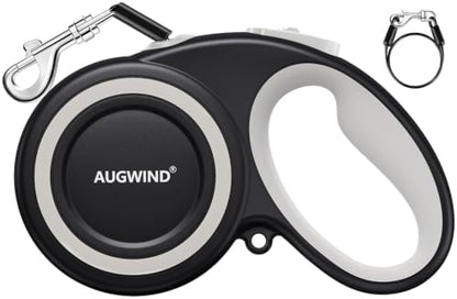 Retractable Dog Leash with Stainless Steel Anti-Chew Cable by Augwind