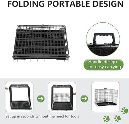 FDW | 18" Foldable Metal Dog Crate | Dark Black | Cage - Image 5