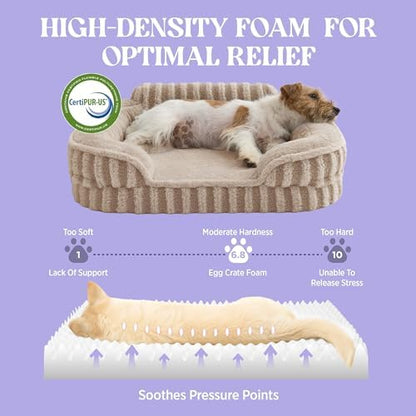 LE SURE Cute Cozy High Back Orthopedic Dog Beds Medium Size Dog - Image 4