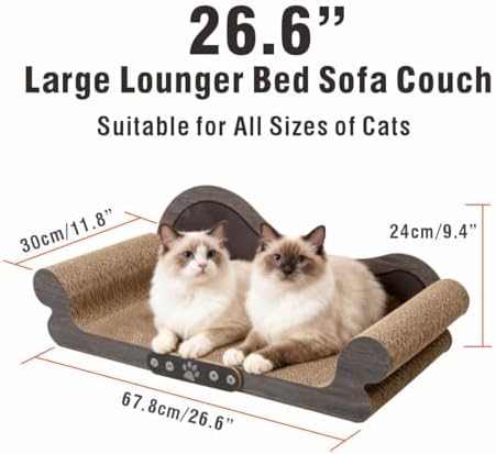 Extra Large Cat Scratcher Bed, Sofa Shaped Cardboard Couch - Image 2