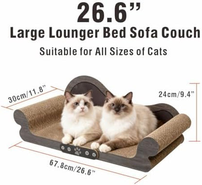 Extra Large Cat Scratcher Bed, Sofa Shaped Cardboard Couch - Image 2