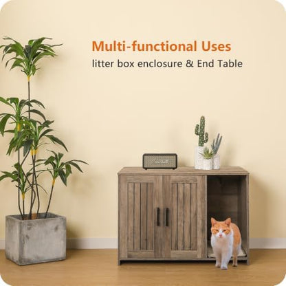 Dwanton Cat Litter Box Enclosure, - Image 2