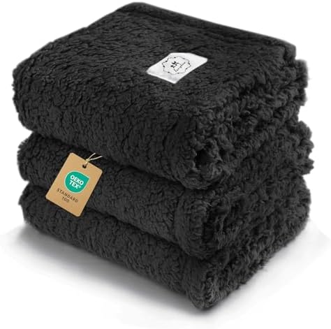 1 Pack 3 Calming Blankets Fluffy Premium Fleece Pet Blanket Soft Sherpa Throw by luciphia