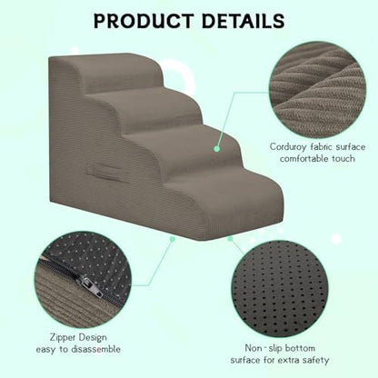Mesa Lemon 3 Step Dog Stairs Pet Ramp - Image 3