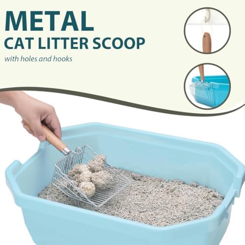 Cat Litter Scoop, Stainless Steel Kitty Metal Scooper - Image 2