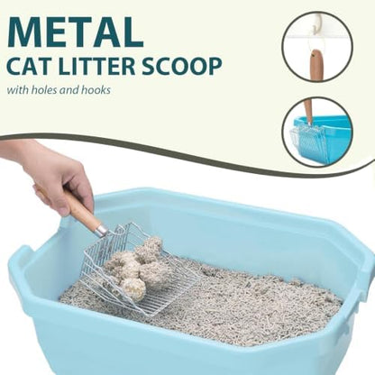 Cat Litter Scoop, Stainless Steel Kitty Metal Scooper - Image 2