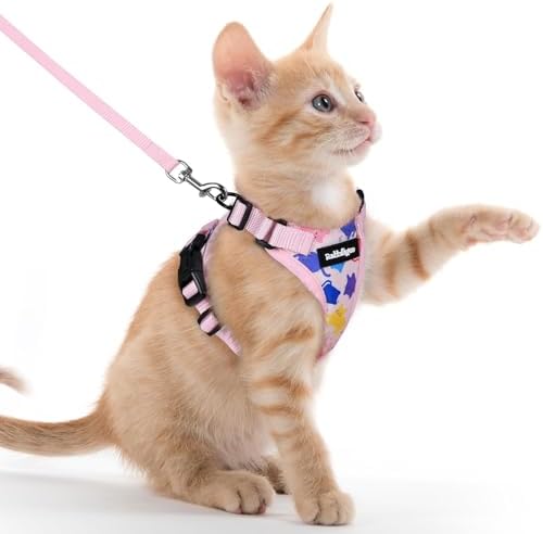 rabbitgoo Cat Harness and Leash Set, Escape Proof Vest, Purrty Pink by rabbitgoo