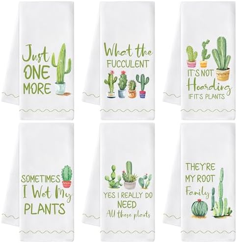 Cactus Potted Kitchen Hand Towels by GROBRO7