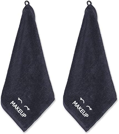 White Classic Bleach Safe Black Makeup Washcloths - Image 6