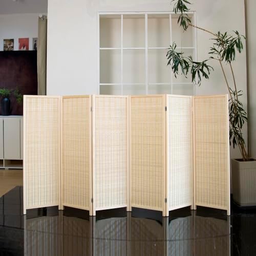 6 Panel Short Room Divider – 3.9 ft Tall Double-Side Folding Privacy Screen - Image 2