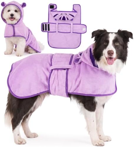 Dog Robes for After Bath Super Absorbent Fast Drying Coat by DENTRUN
