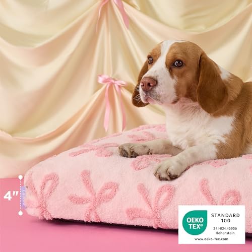 LE SURE Cute Aesthetic XL Dog Bed, Jacquard Thick Pet Pillow，44x32 - Image 2