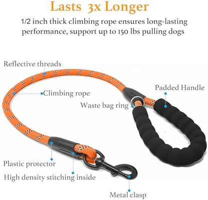 iYoShop Double Dog Leash, 360° Swivel, No Tangle, 25-150 lbs - Image 3