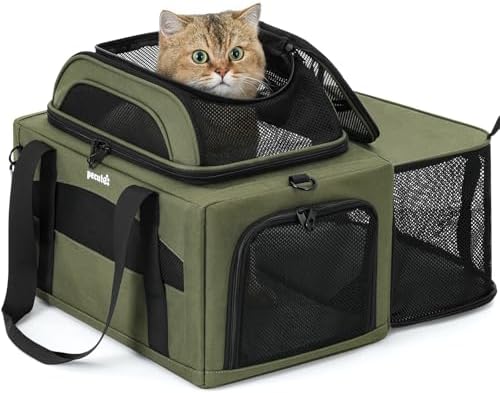 Pecute Top Expandable Airline Approved Pet Carrier by pecute
