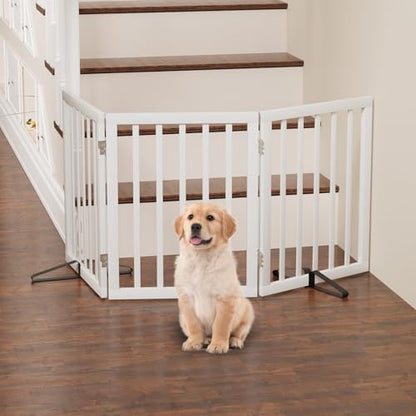 Dog Gate, Bamboo Freestanding Dog Gates - Image 5