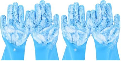 Pecute Silicone Pet Grooming Gloves by pecute