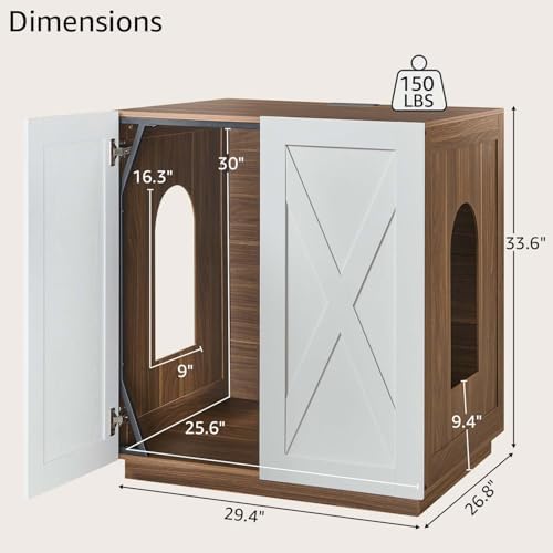 unipaws Cat Litter Box Enclosure - Image 5
