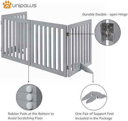 unipaws 24”H Free Standing Pet Gate - Image 6