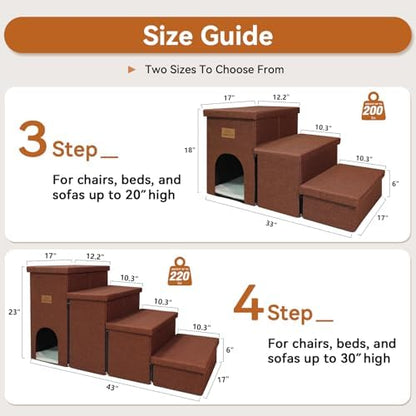 Zerbuger Dog Stairs with Storage - Image 2