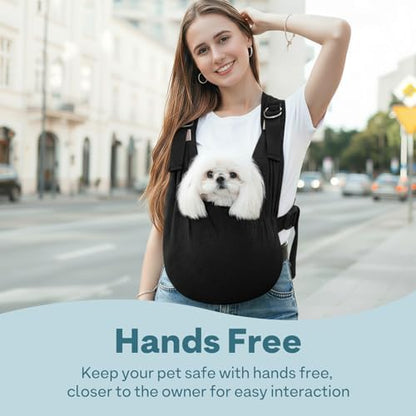 Supet Dog Sling Carrier for Small Pet, 95% Cotton Adjustable Front Backpack - Image 3