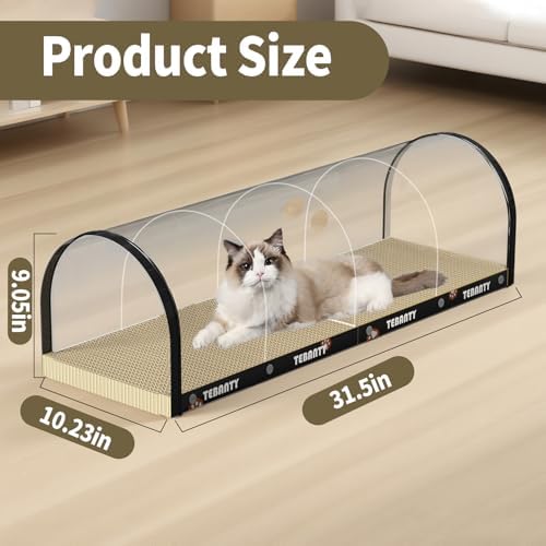 3 Function in 1 Cardboard Cat Scratcher Board, 31.5 in Cat Scratcher House - Image 2