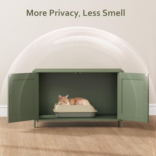 Homhedy 31.5" L Cat Litter Box Enclosure - Image 3