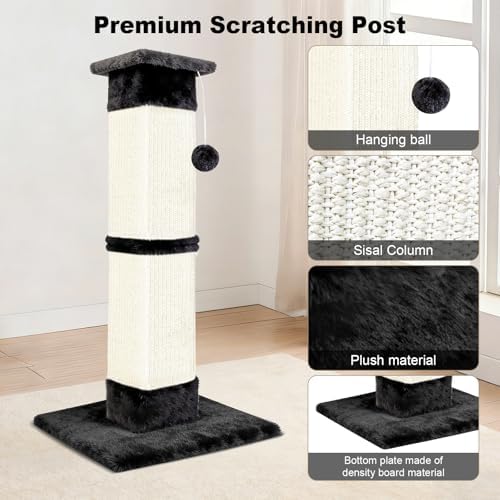 Cat Scratching Post 33 inch for Indoor Cats, Sisal Cat Scratcher, Vertical Posts - Image 3