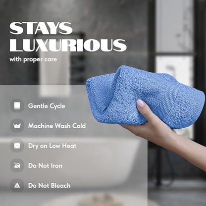 Wealuxe Light Blue Hand Towels 16x27 - Image 6