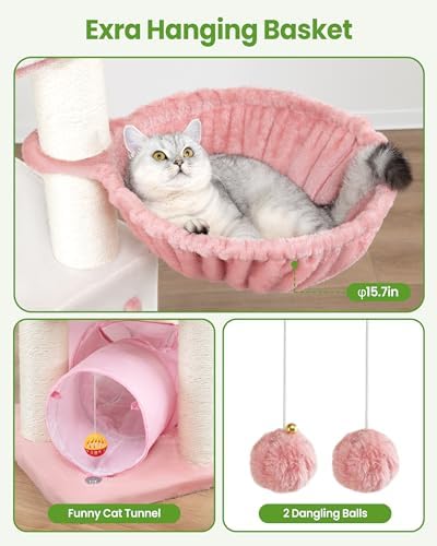Heavy Duty Large Cat Tree Tower, Extra Wide Cat Scratching Posts - Image 4