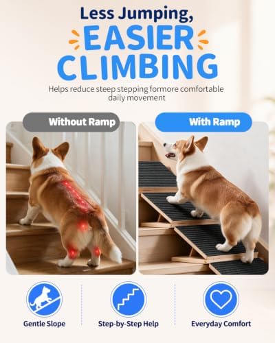 Upgraded Dog Ramps for Stairs, Adjustable Portable Pet Steps - Image 6