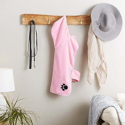 Bone Dry Pet Robe Collection Embroidered Absorbent Microfiber Bath Robe - Image 6
