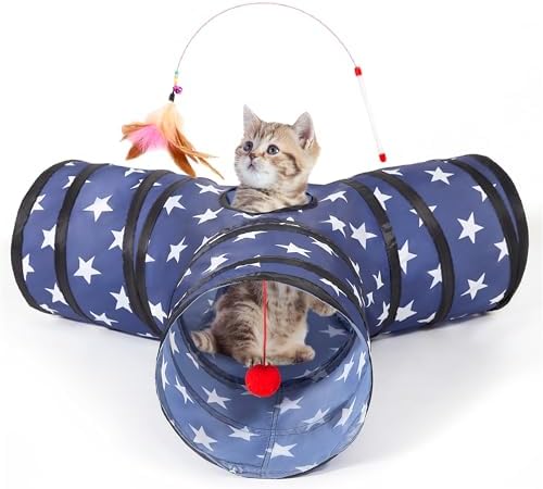 Tempcore Cat Tunnel, 3-Way Collapsible Toy by Tempcore