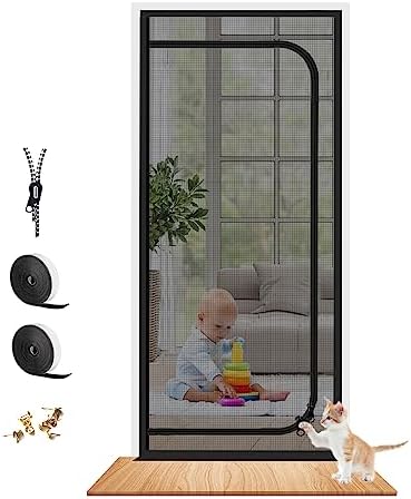 Upgraded Reinforced Pet Screen Door Thickened Cat Resistant Mesh Screen Door by Dixutzi