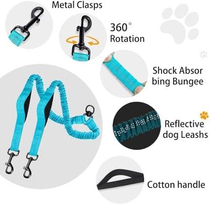 Double Dog Leash, 18~120 Lbs, No Tangle - Image 6