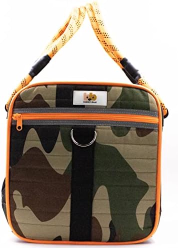 Buddy's Best Airline Approved Pet Carrier – Army Camo & Orange - Image 3