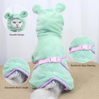 Pet Bathrobe for Dog Cat Absorbently Quick Drying Coat Cute Dogs Bath Towel - Image 3