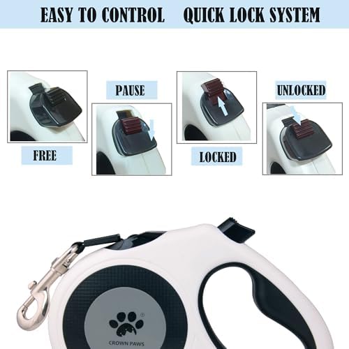16 ft Retractable Dog Leash for Extra Large Dogs up to 130 lbs, Tangle-Free - Image 6