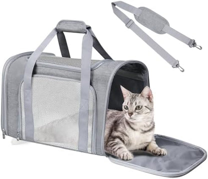 Large Cat Carrier Soft Up to 28 Lbs, Breathable Pet Bag by Alwaysstandbehindyou